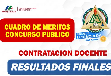 CONOZCA EL CUADRO DE MERITOS DE RESULTADOS FINALES DE CONTRATACION DOCENTE 2023